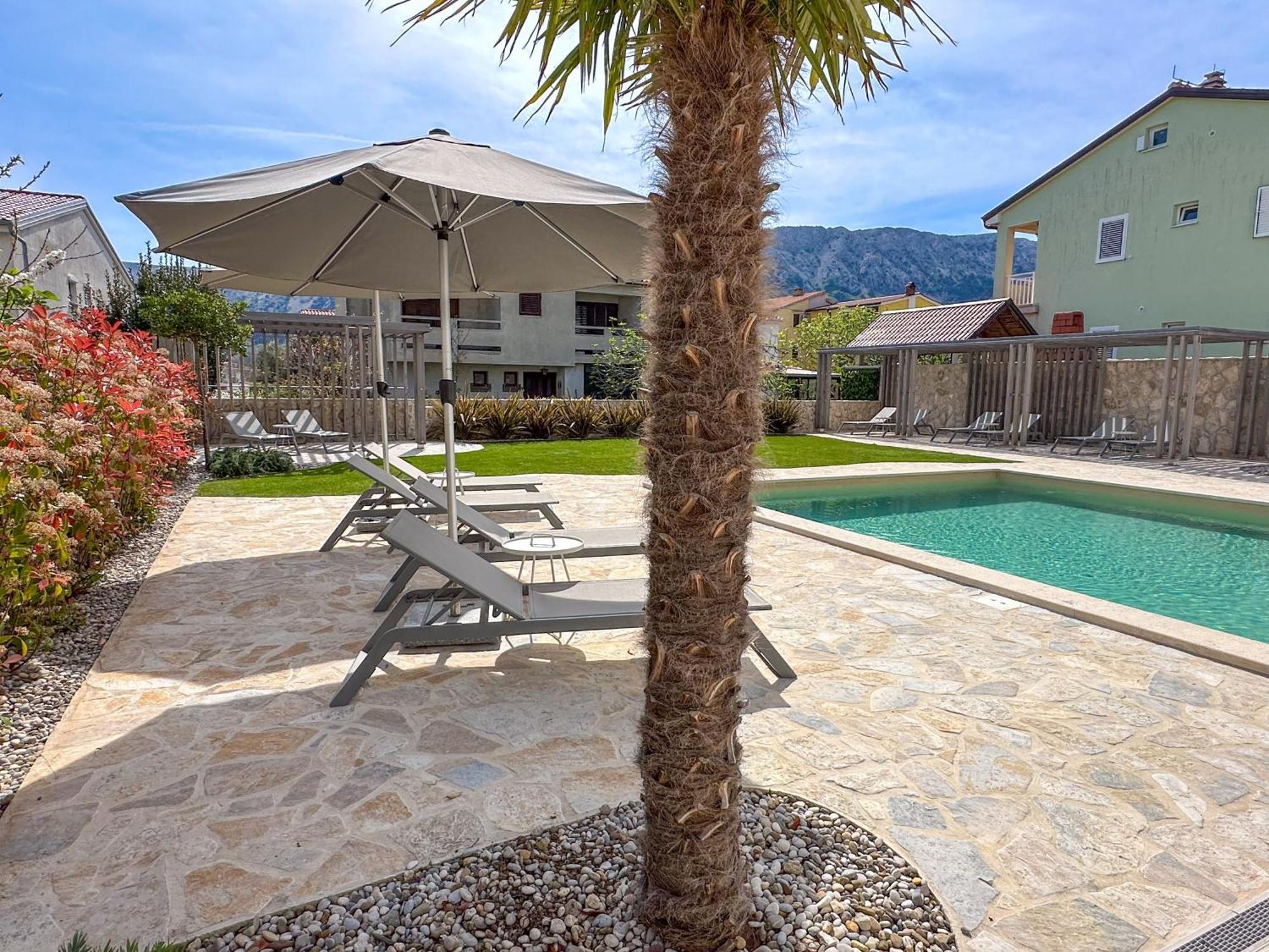 Apartment Baska Mit Poolarea - Krk, Kroatien エクステリア 写真