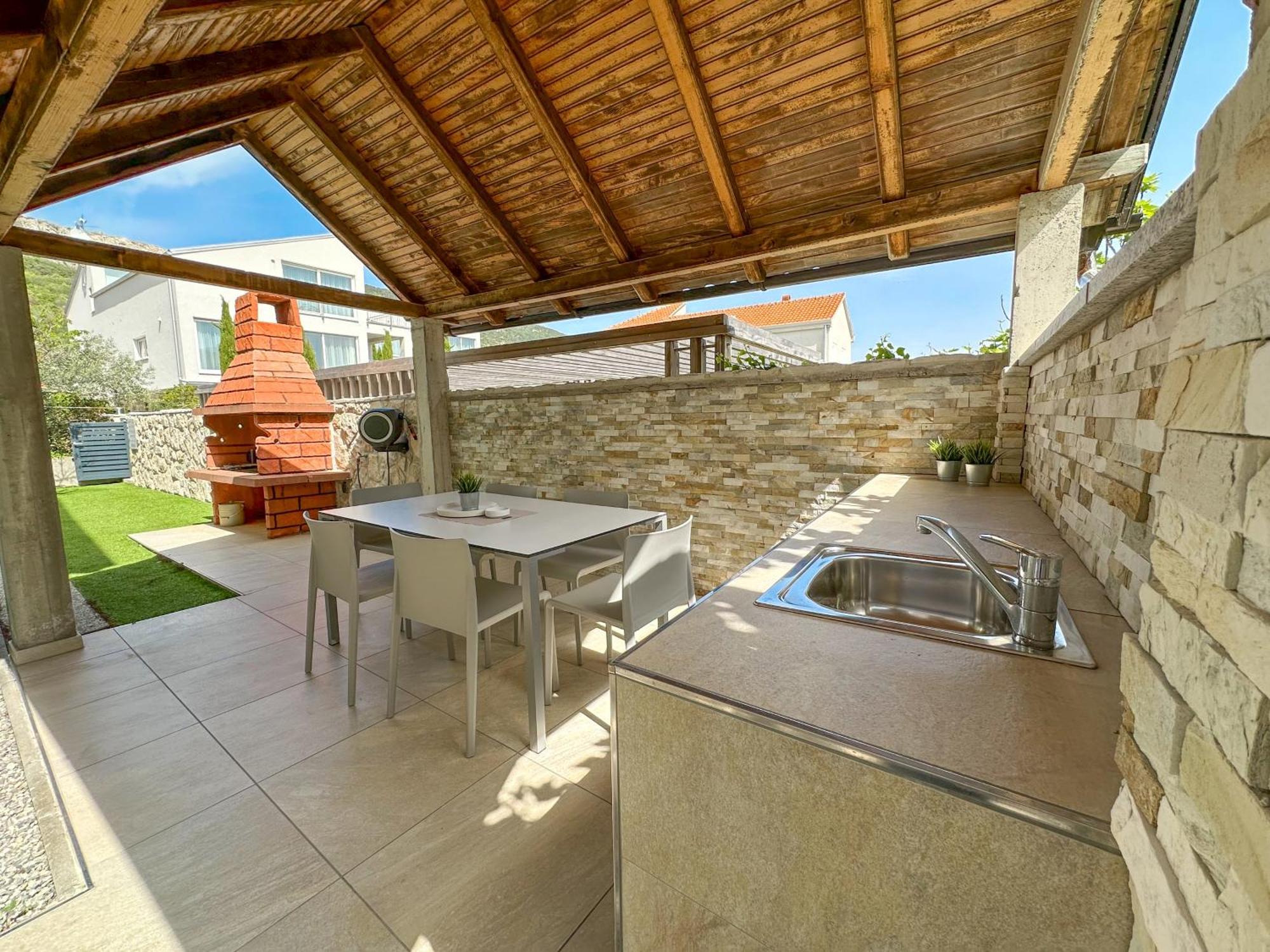 Apartment Baska Mit Poolarea - Krk, Kroatien エクステリア 写真